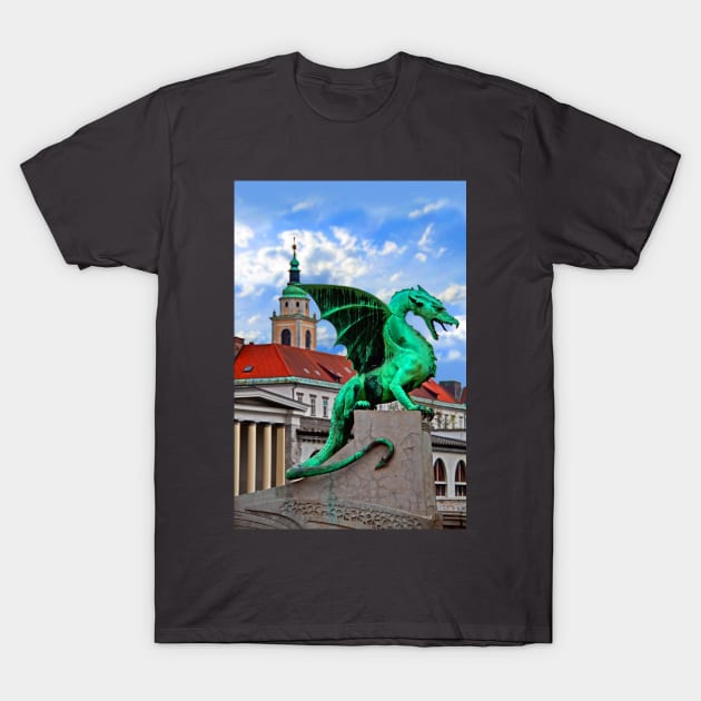 Dragon Bridge, Ljubljana, Slovenia T-Shirt by vadim19